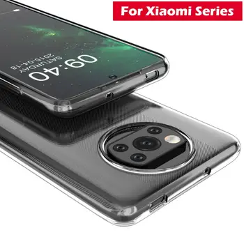 Прозрачен Мек Силиконов Калъф за Xiaomi Mi 10T Redmi Note 9 Pro 9А 9В Poco X3 Poco C3 Mi Note 10 Прозрачен Защитен Калъф от TPU