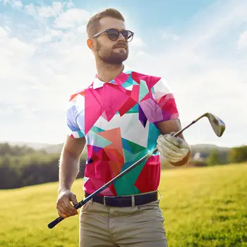 Риза за голф, мода лято дишаща однотонная риза с къси ръкави с ревера и копчета, в началото на 2022, високо качество, дишаща топ, плюс размер