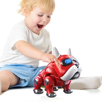 Робот Танцьорка Куче Роботизирана Трик Кученце Вградени Led Светлини И Музика Безплатни Мобилни Електронни Домашни Любимци Танцуващ Робот За Детски Играчки