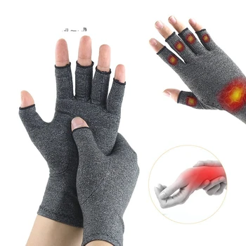 Ръкавици за Облекчаване на натиска върху Ставите е Дискомфорт Защита на Ставите на Ръцете с Ръкавици за Облекчаване На Натиска На Полпальца Работни Ръкавици