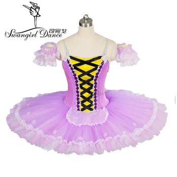 светло лилава балетната поличка за момичета, професионален класически балет пакетче, балетные танцови костюми за изказвания BT8964B