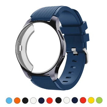 Силиконов Калъф + каишка За Samsung Galaxy watch 46 мм/42 мм каишка Gear S3 Frontier Band Спортен каишка за часовник + Защитен калъф за часа 42/46 мм