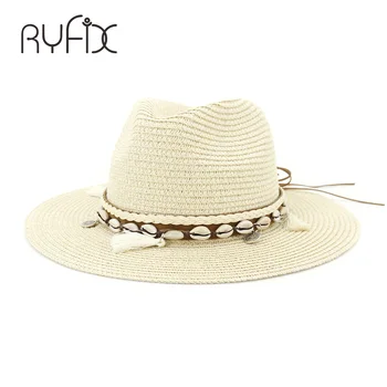 Сламена шапка с плосък край, модни ракита солнцезащитная шапка, чадър с ресни, ковбойская сламена шапка, топла и стилна дамска плажна шапка HA56