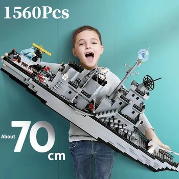 Съвместимост с Лего Военен Военен Кораб Битка Круиз Строителни Блокове Танк Модел Самолет Играчка Строителни Тухли Играчка, Подарък за Момче