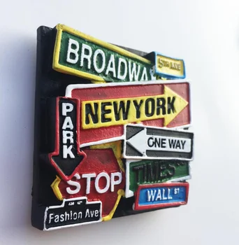Творчески пътни знаци, туристически сувенири, расписное декоративно-приложното изкуство в Ню Йорк магнит за хладилник декорация на дома