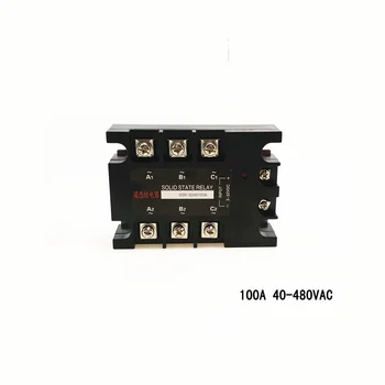 Трифазен твърди реле 100A 480vac с пресичане на нулата, нормално circuited без контактен ключ SSR-3D48100A