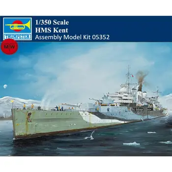 Тромпетист 05352 1/350 HMS Kent Тежък Крайцер Военен Пластмасов Сборен Състав Комплект