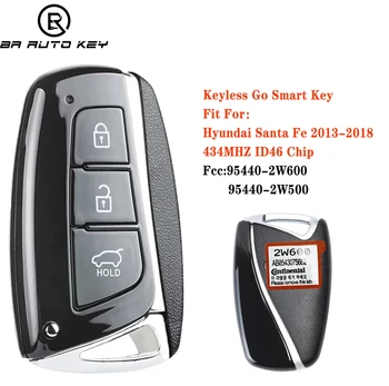 Умно Дистанционно Кола Ключодържател за Hyundai Santa Fe 2013-2018 Keyless Go 433 Mhz ID46 Чип FCC ID: 95440 2W500/95440 2W600