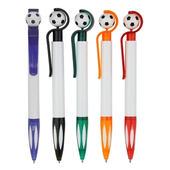 Химикалка химикалка футбол 5Пкс ретрактабле за писалки изключване на писане умения хотели офис смешно