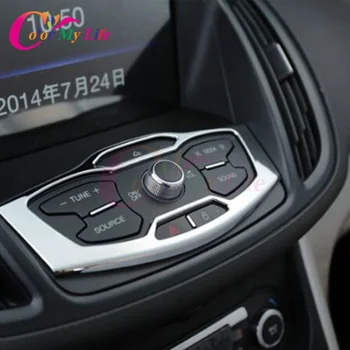 Цвят на Живота Ми ABS Конзола Хромирани Декоративни Панел Пайети Стикер за Ford Kuga Escape 2013 2014 2015 2016 Модифицирани Аксесоари