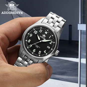 Часовник за гмуркане Автоматични механични часовници Сапфирен кристал C3 светещи Водоустойчив спортен часовник от неръждаема стомана Мъжки часовник