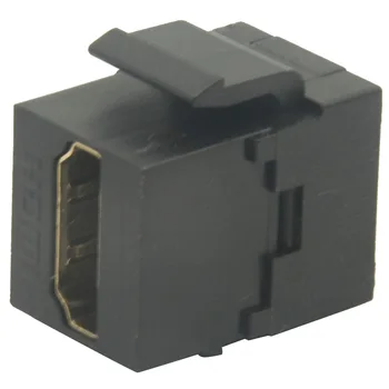 Черен цвят Трапецеидальный HDMI конектор за свързване към гнездото с дължина на корпуса 22 мм