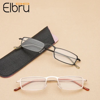 Elbru ултра-леки Очила За Четене със Защита От умора, Дамски и Мъжки слънчеви Очила За Старческо в метална Рамка с +1.0+1.5+2.0+2.5+3.0+3.5+4.0